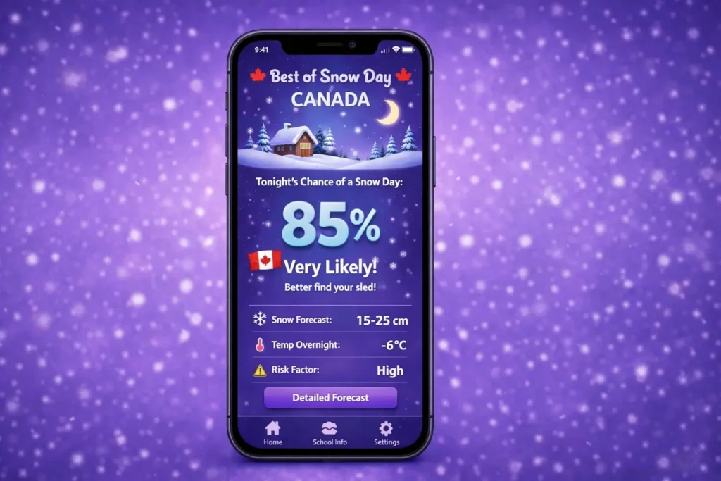 Best snow day app for canada